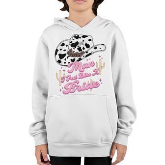 Retro Cowboy Hat Man I Feel Like A Bride Western Cowgirl Youth Hoodie - Thegiftio UK