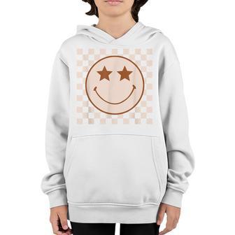 Retro Happy Face Checkered Pattern For Women Men Kids Youth Hoodie - Thegiftio UK