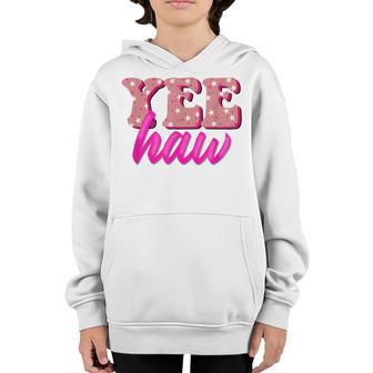 Retro Yee Haw Howdy Rodeo Western Country Southern Cowgirl Youth Hoodie - Thegiftio UK