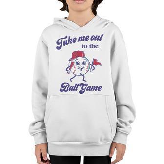 Take Me Out To The Ball Game Baseball Softball Sports Fan Youth Hoodie - Thegiftio UK