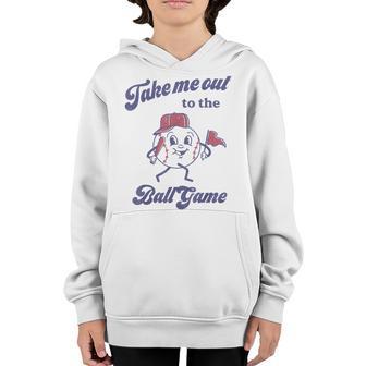 Take Me Out To The Ball Game Baseball Softball V2 Youth Hoodie - Thegiftio UK