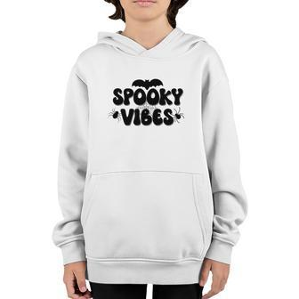 Thick Thights And Spooky Vibes Basic Halloween Youth Hoodie - Seseable