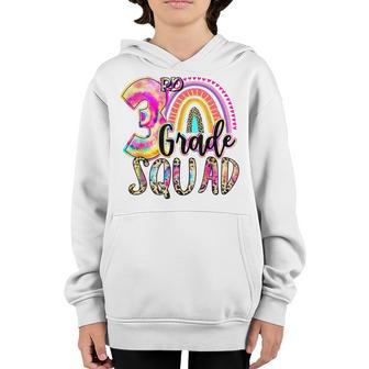 Tie Dye 3Rd Grade Squad Girls Boys Teacher Team 3Rd Grade Youth Hoodie - Thegiftio UK