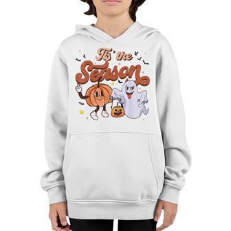 Tis The Season Pumpkin Halloween Funny Fall Vibes Women Men Youth Hoodie - Thegiftio UK