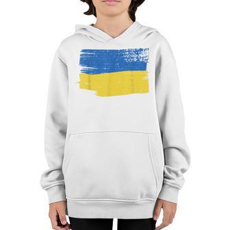 Ukraine Flag For Men Women Kids Support Ukrainian Pride V2 Youth Hoodie - Thegiftio UK