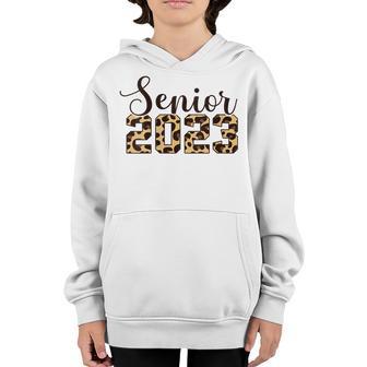 Womens Class Of 2023 Graduation Men Women Leopard Senior 2023 Youth Hoodie - Thegiftio UK