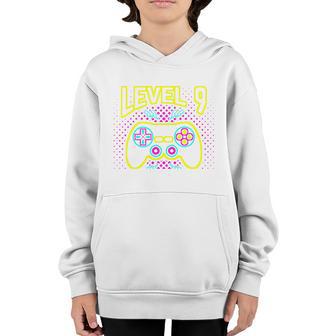 9 Year Old 9Th Video Gamer Funny Birthday Party Youth Hoodie - Thegiftio UK
