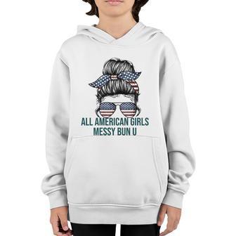 All American Girls Messy Bun U Youth Hoodie - Thegiftio UK
