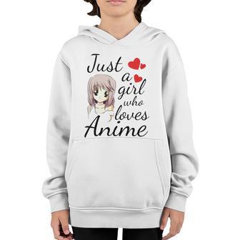 Anime Gifts For Teen Girls Just A Girl Who Loves Anime Graphic Design Printed Casual Daily Basic Youth Hoodie - Thegiftio UK