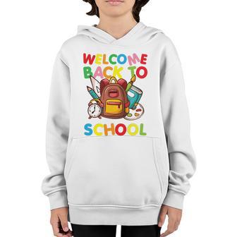 Back To School Tshirtfirst Day Of School Teacher Welcome Back To School Youth Hoodie - Thegiftio UK