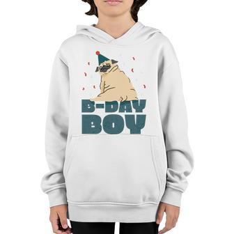 Birthday Boy Pug Youth Hoodie - Thegiftio UK