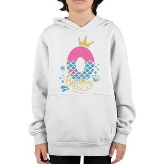 Birthday Mermaid Gift For Birthday Birthday Girl Graphic Design Printed Casual Daily Basic V2 Youth Hoodie - Thegiftio UK