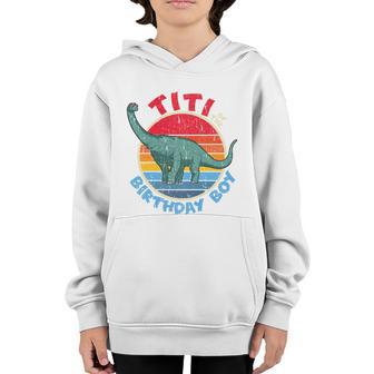 Boy Birthday I Titi I Brachiosaurus I Family Matching Great Gift Graphic Design Printed Casual Daily Basic Youth Hoodie - Thegiftio UK