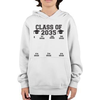 Class Of 2035 School Year Grow With Me K 12 Handprint Graphic Design Printed Casual Daily Basic Youth Hoodie - Thegiftio UK