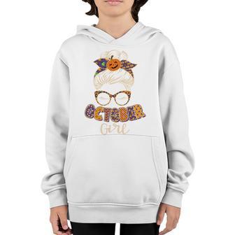 Cute Halloween Patterns October Girl Graphic Design Printed Casual Daily Basic Youth Hoodie - Thegiftio UK