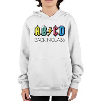 Cute Teacher Abcd Back In Class Colorful Back To School Rock Graphic Design Printed Casual Daily Basic Youth Hoodie - Thegiftio UK