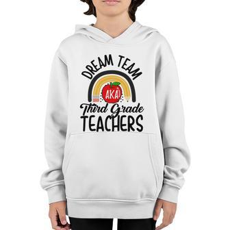 Dream Team Third Grade Funny Teachers Back To School Gift Graphic Design Printed Casual Daily Basic Youth Hoodie - Thegiftio UK