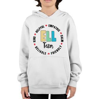 Ell Team School Assistant School English Language Learner Funny Gift Graphic Design Printed Casual Daily Basic V2 Youth Hoodie - Thegiftio UK