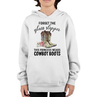 Forget The Glass Slippers This Princess Wears Cowboy Boots Funny Gift Graphic Design Printed Casual Daily Basic Youth Hoodie - Thegiftio UK