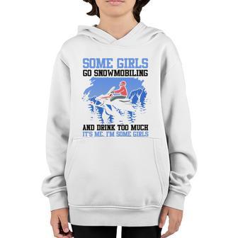 Funny Snowmobile Gift For Girls Snowmobiling Riders Meaningful Gift Graphic Design Printed Casual Daily Basic Youth Hoodie - Thegiftio UK