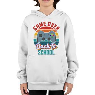 Game Over Back To School Funny Gamer Graphic Design Printed Casual Daily Basic Youth Hoodie - Thegiftio UK
