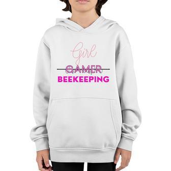 Girl Gamer Beekeeping Graphic Design Printed Casual Daily Basic Youth Hoodie - Thegiftio UK