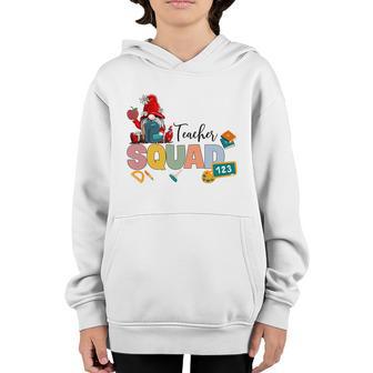 Gnome Teacher Squad Funny Back To School Youth Hoodie - Thegiftio UK
