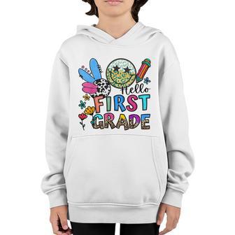 Hello First Grade Shirt 1St Grade Back To School Boy Girl Graphic Design Printed Casual Daily Basic Youth Hoodie - Thegiftio UK