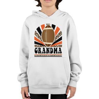 Leopard Football Grandma Life Game Day Vibes Christmas Gift Graphic Design Printed Casual Daily Basic Youth Hoodie - Thegiftio UK