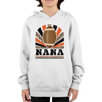 Leopard Football Nana Life Game Day Vibes Christmas Gift Graphic Design Printed Casual Daily Basic Youth Hoodie - Thegiftio UK