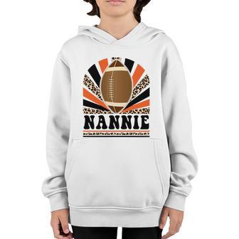 Leopard Football Nannie Life Game Day Vibes Christmas Gift Graphic Design Printed Casual Daily Basic Youth Hoodie - Thegiftio UK