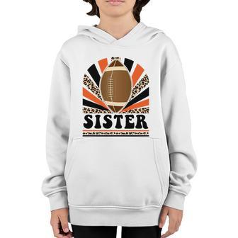 Leopard Football Sister Life Game Day Vibes Christmas Gift Graphic Design Printed Casual Daily Basic Youth Hoodie - Thegiftio UK