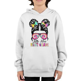 Little Miss First Grade Girls Back To School Funny Youth Hoodie - Monsterry DE