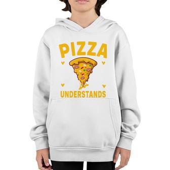 Pizza Understands Pizza Bite Graphic Plus Size Shirt For Girl Boy Graphic Design Printed Casual Daily Basic Youth Hoodie - Thegiftio UK