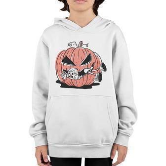 Pumpkin Eating Girl Graphic Design Printed Casual Daily Basic Youth Hoodie - Thegiftio UK