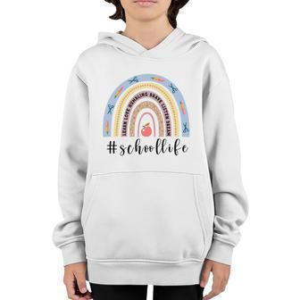 Rainbow School Life Funny Back To School Youth Hoodie - Thegiftio UK