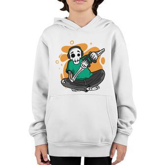 Skeleton Gamer Graphic Design Printed Casual Daily Basic Youth Hoodie - Thegiftio UK