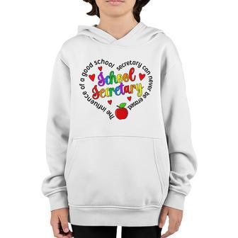 The Influence Of A Good School Secretary Can Never Be Erased Back To School Youth Hoodie - Thegiftio UK