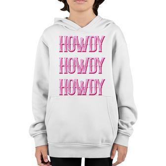 Vintage Howdy Rodeo Western Country Southern Cowgirl Graphic Design Printed Casual Daily Basic Youth Hoodie - Thegiftio UK