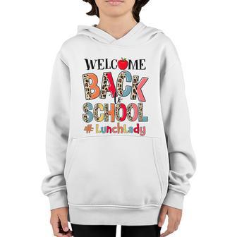Welcome Back To School Lunchlady Lunch Lady Leopard Apple Graphic Design Printed Casual Daily Basic Youth Hoodie - Thegiftio UK
