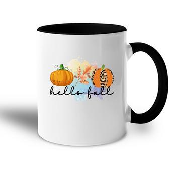 Hello Fall Pumpkins Thanksgiving Season Accent Mug