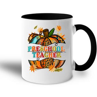 Fall Pumpkin Thankful Blessed Preschool Teacher  Accent Mug