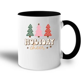 Retro Christmas Holiday Cheer Accent Mug