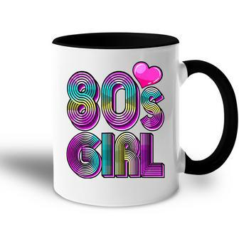 80S Girl Birthday Party Costume Retro Vintage Gift Women V2 Accent Mug - Seseable
