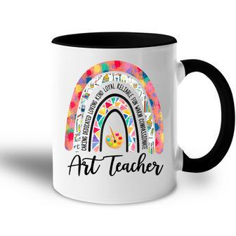 Art Teacher Boho Rainbow Caring Dedicated Loving Vintage Accent Mug - Thegiftio UK