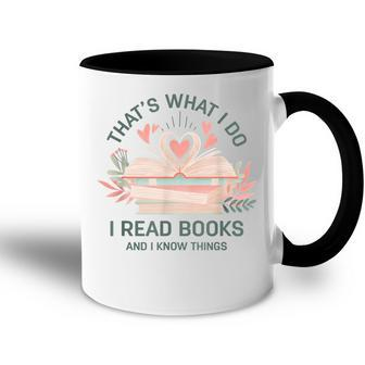 Back To School I Read Books And I Know Things Book Lovers Accent Mug - Thegiftio UK