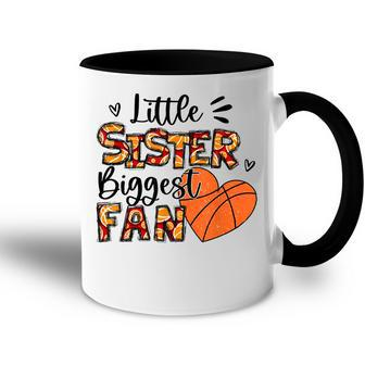 Basketball Sister Little Sister Biggest Fan Accent Mug - Thegiftio UK