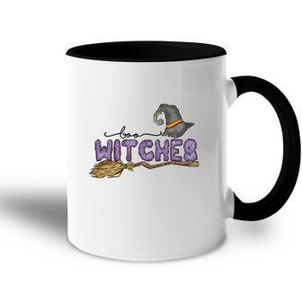 Boo Witches Broom Halloween Boo Crew Accent Mug - Seseable