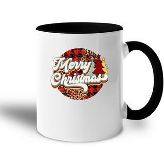 Buffalo Plaid Christmas Merry Christmas Accent Mug - Seseable