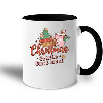 Christmas Calories Do Not Count Retro Christmas Gifts Accent Mug - Seseable